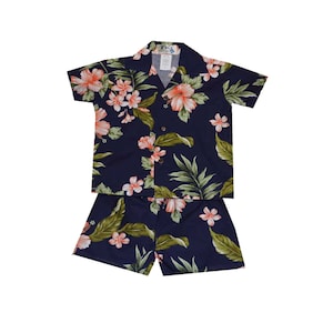 Little Boy&#39;s Hawaiian Cabana Set Made In Hawaii | Hawaiian toddler baby boy shirt | Ky&#39;s Hawaiian Shirts