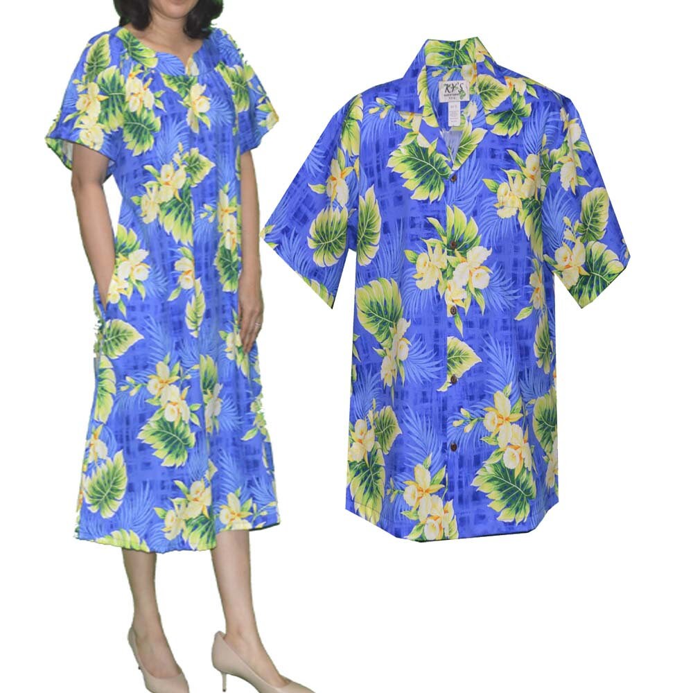 T&L MUUMUU FACTORY HAWAII ハワイ　ムームードレス　青 T&L MUUMUU FACTORY HAWAII ハワイ ムームードレス 青 - メルカリ
