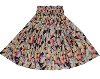 Hibiscus Paʻu Hula Skirt - Hawaiian Print 100% Cotton Handmade in Hawaii | Perfect Hula Dance & Hawaiian Gifts by KY'S