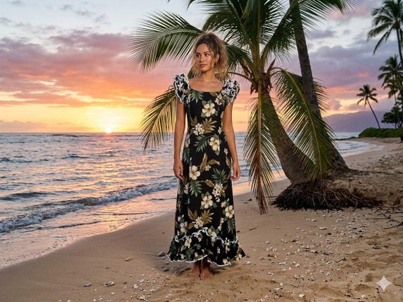 hibiscus bridesmaid dresses Buy Muumuu Dress - Traditional Muumuu | Handmade Wedding & Beach Dress by Ky's Brand, Made in Hawaii - USA Online in India Her use of intricate fit:true Skylar Maternity Gown in Color:Flower White