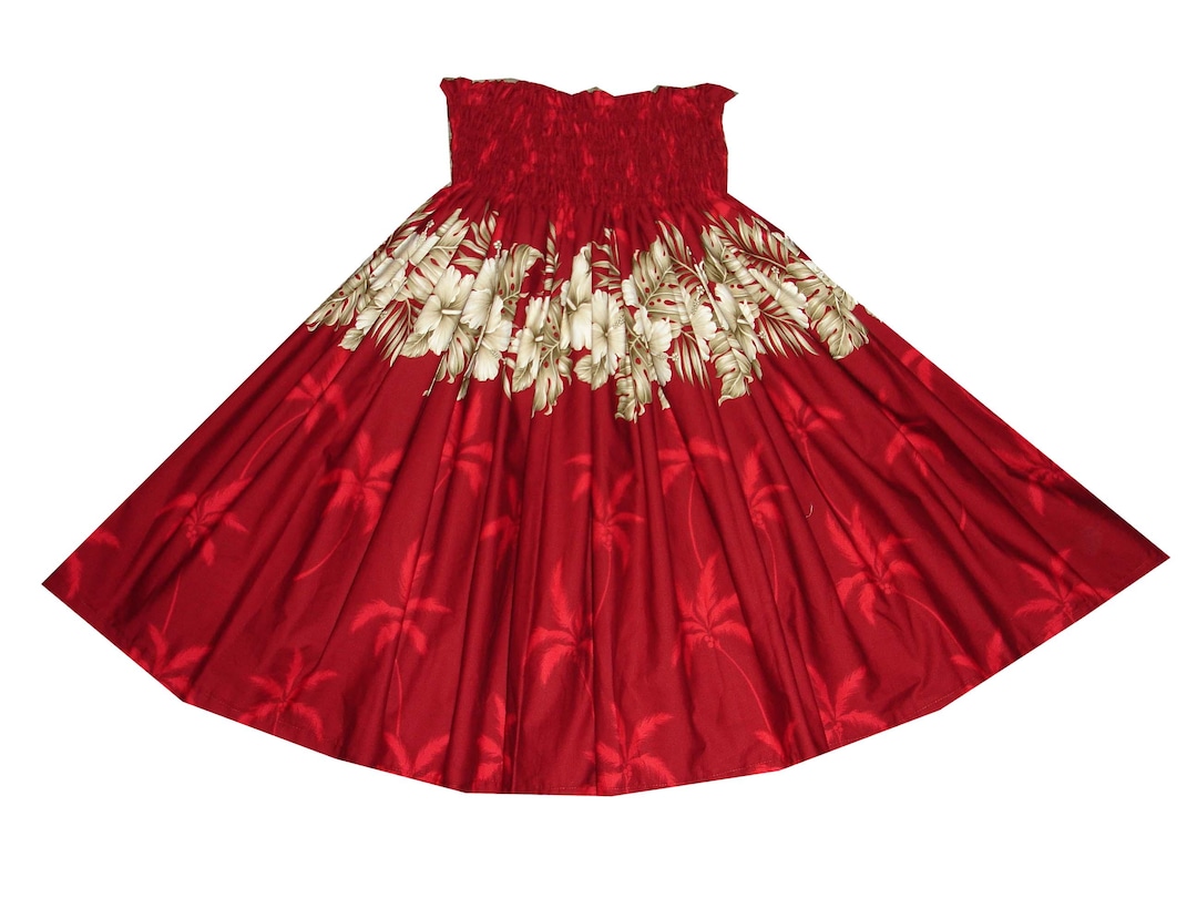 フラダンス　ハワイ　衣装　スカート　ドレス 即納☆【3607】【フラダンス衣装】サテン切替ティアードドレス