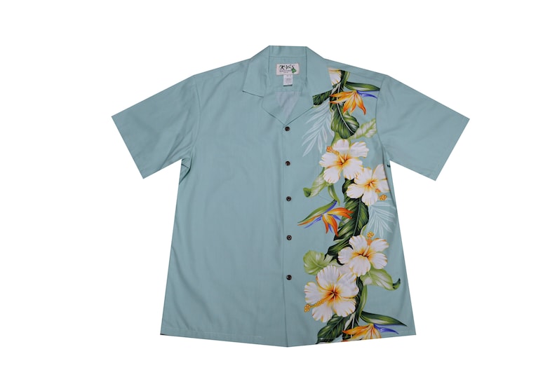 Tenues de couple assorties 100 % faites à la main à Hawaï États-Unis Robe débardeur d'été et chemise Aloha assorties pour couple Tenues familiales assorties Vert