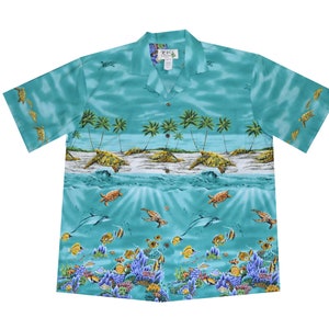 Men’s Turtle Bay Hawaiian Shirt – 100% Cotton – Handcrafted in Hawaii – Authentic Aloha Wear Perfect Holiday Gift