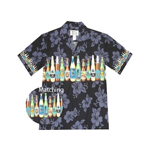 Hawaii Beer Hawaiian Cotton Shirt – Handmade Aloha Shirt for Men – Summer Beach Shirt – Hawaiian Vacation Shirt – Best Gift for Beer Lovers