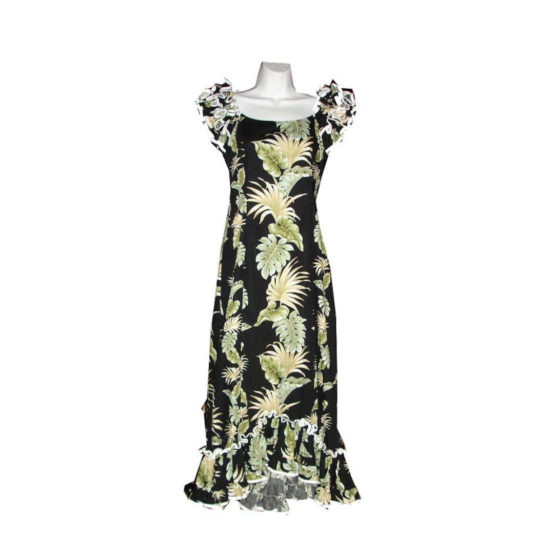 Hibiscus Hawaiian Muu Muu Dress 100% Cotton Poplin| Matching