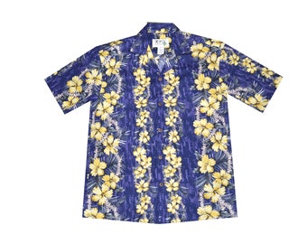 Lei of Aloha Hawaiian Shirt Made in Hawaii, U.S.A - a short-sleeve Hawaiian sport shirt features a vacation