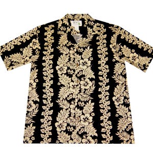 Men's Hawaiian Cotton Shirt | Authentic Handmade in Hawaii | Hibiscus Panel Exclusive Print | Ky's Hawaiian Shirts | Resort Wear for Men