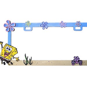 Handgeschilderde nummerplaatlijst van SpongeBob SquarePants