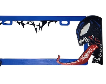Hand Painted Venom Novelty License Plate Frame - Etsy