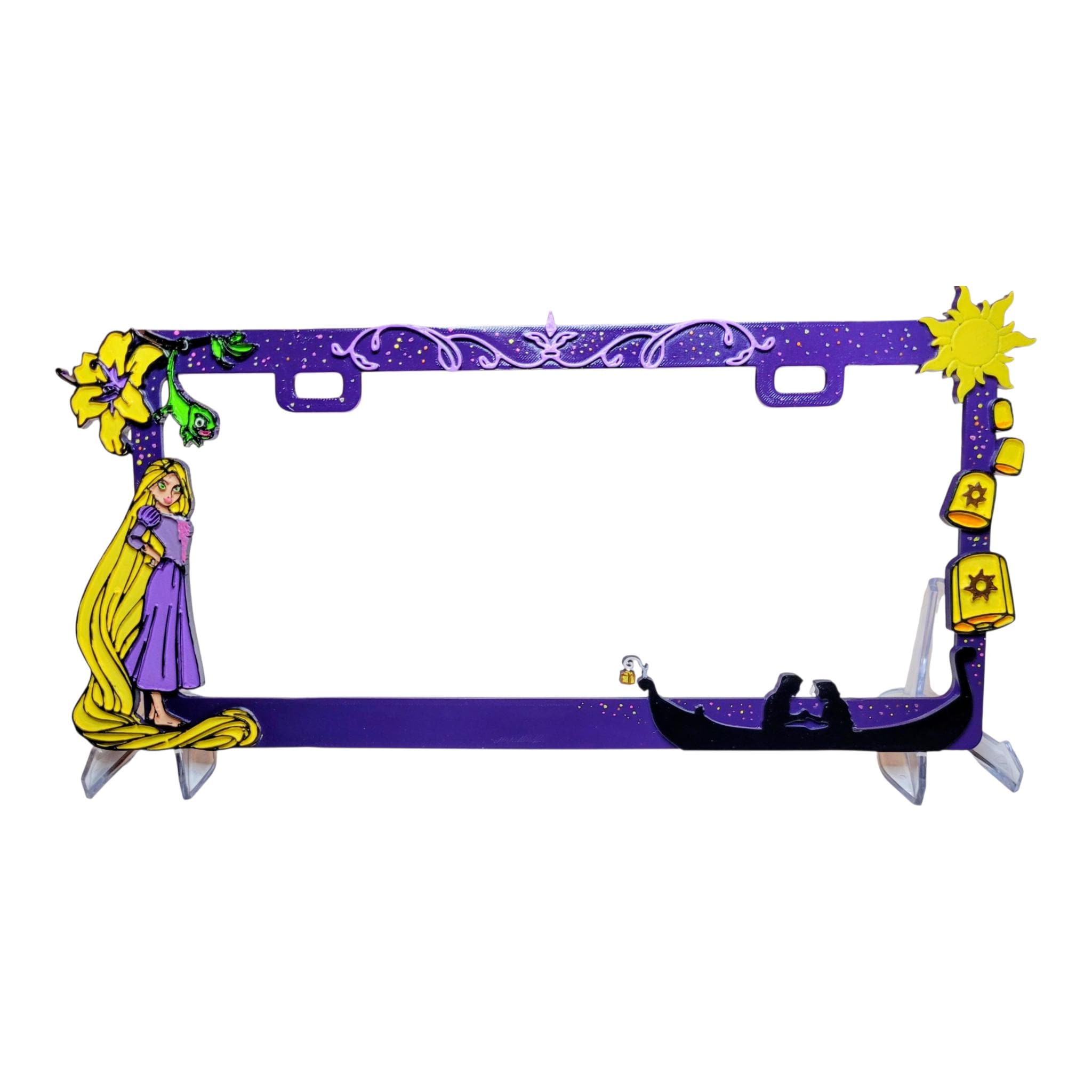 Hand Painted Tangled Novelty License Plate Frame - Etsy