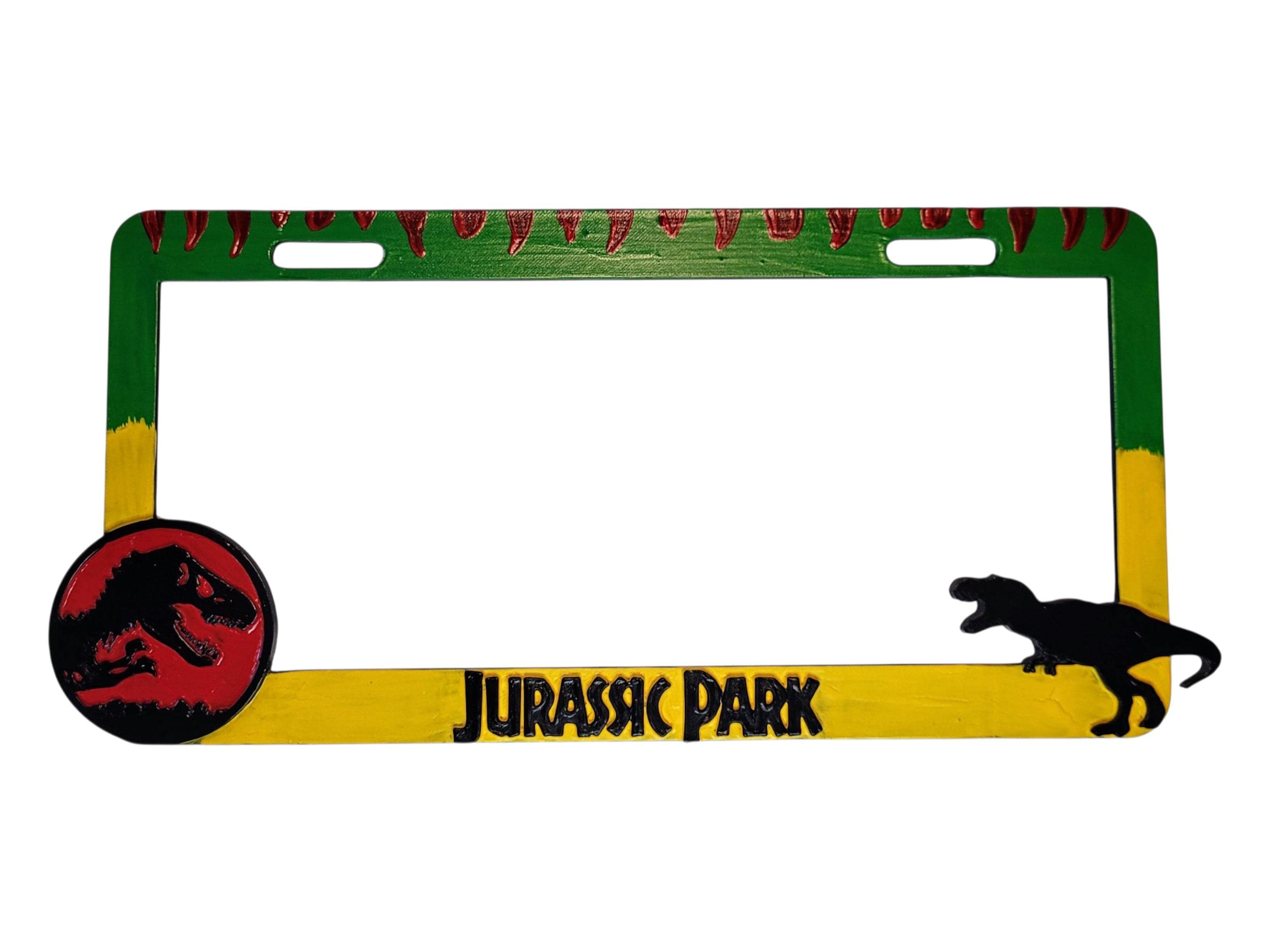 Hand Painted Jurassic Park Novelty License Plate Frame - Etsy