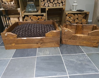 Medium / Large Hand Made Wooden Dog bed crate