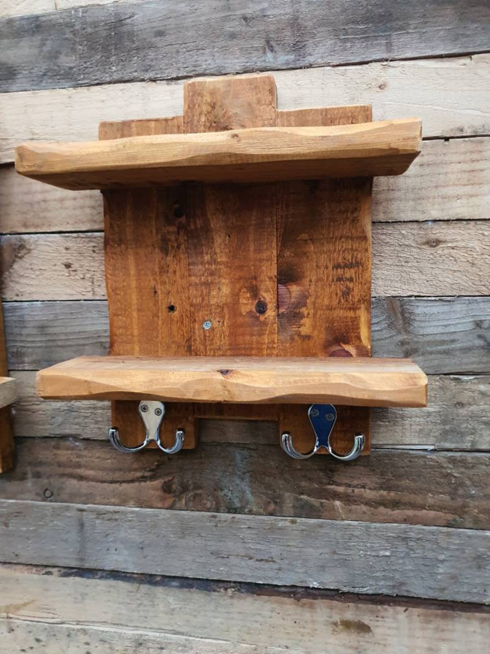 Hot Tub Robe Hanger With Shelves Handmade Wooden Robe Hanger Etsy