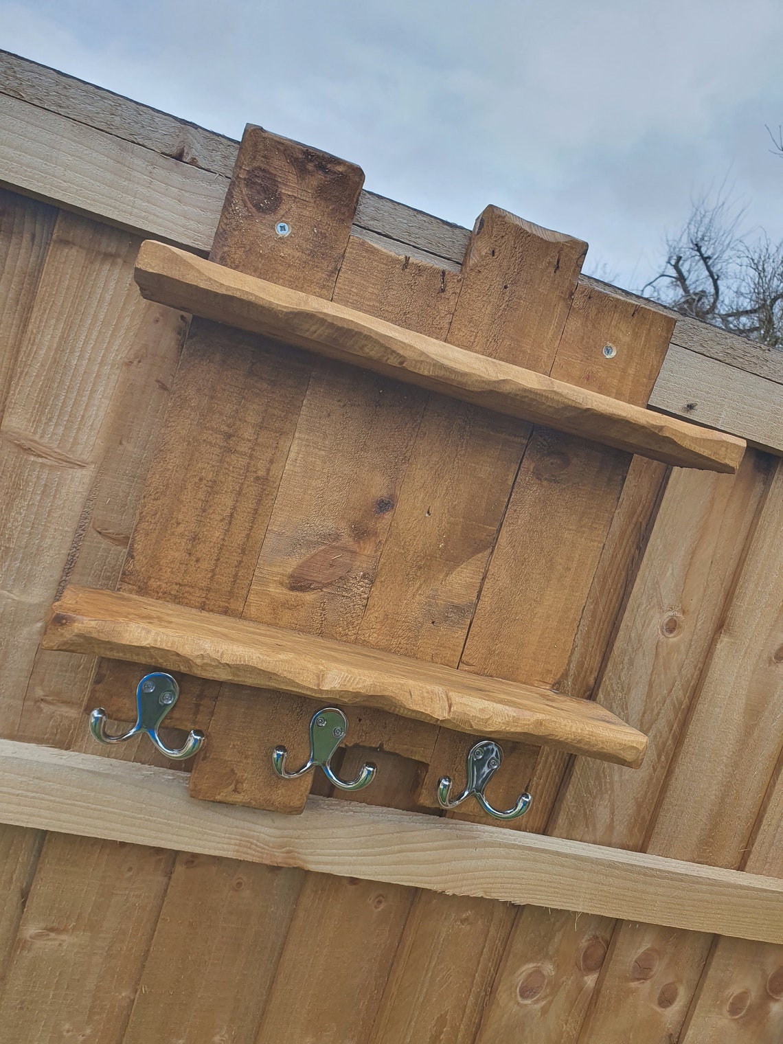 Hot tub robe towel hanger shelf Etsy