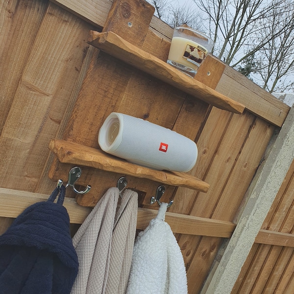 Estante para colgar toallas y batas de 4 paneles (derecho) para bañera de hidromasaje