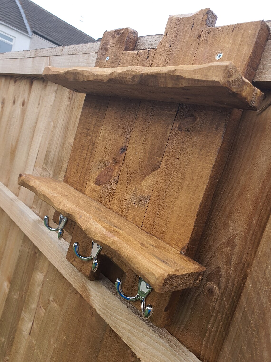 Hot tub robe towel hanger shelf Etsy