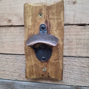 Hand made wooden Outdoor bottle opener robe hanger hot tub rustic
