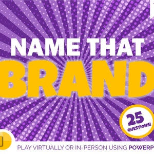 Guess that Brand Name Game Trivia VOL 2 | PowerPoint Games for Zoom | Family Party Trivia | Birthday Party Games | Virtual Quiz Night Games