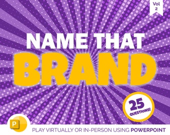 Guess that Brand Name Game Trivia VOL 2 | PowerPoint Games for Zoom | Family Party Trivia | Birthday Party Games | Virtual Quiz Night Games