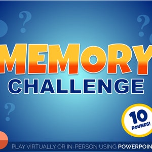 Beeldgeheugenspel - PowerPoint-spellen voor zoomfeesten - Familiespellen - Verjaardagsfeestjespellen - Virtuele quizavondspellen