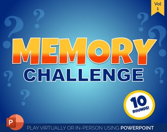 Jeu de mémoire d'images - Jeux PowerPoint pour Zoom Party - Jeux pour la famille - Jeux de fête d'anniversaire - Jeux de nuit de quiz virtuels