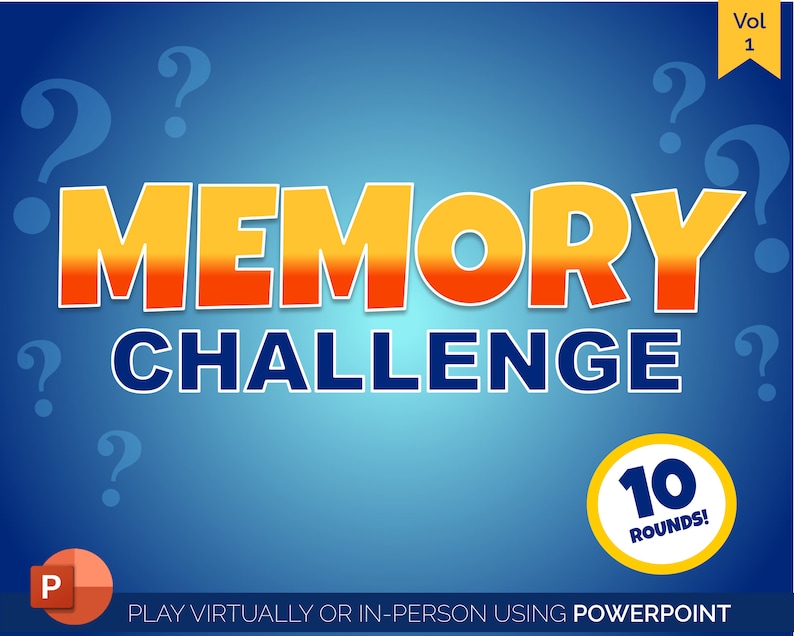 Picture Memory Game Powerpoint Games for Zoom Party Games for Family Birthday Party Games