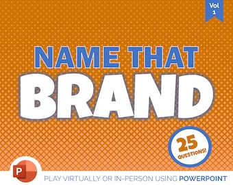 Devinez ce nom de marque Game Trivia Vol 1 | Jeux PowerPoint pour Zoom | Jeu-questionnaire sur la fête de famille | Jeux de fête d'anniversaire | Jeux de nuit de quiz virtuels