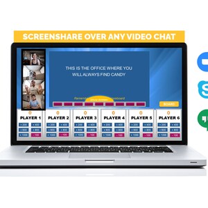 ANPASSNINGSBAR JeoParty-spelmall - Familje Jeopardy Trivia PowerPoint-spel - PC Mac iPad-kompatibel - Roligt virtuellt partyspel - Spelkväll bild 9