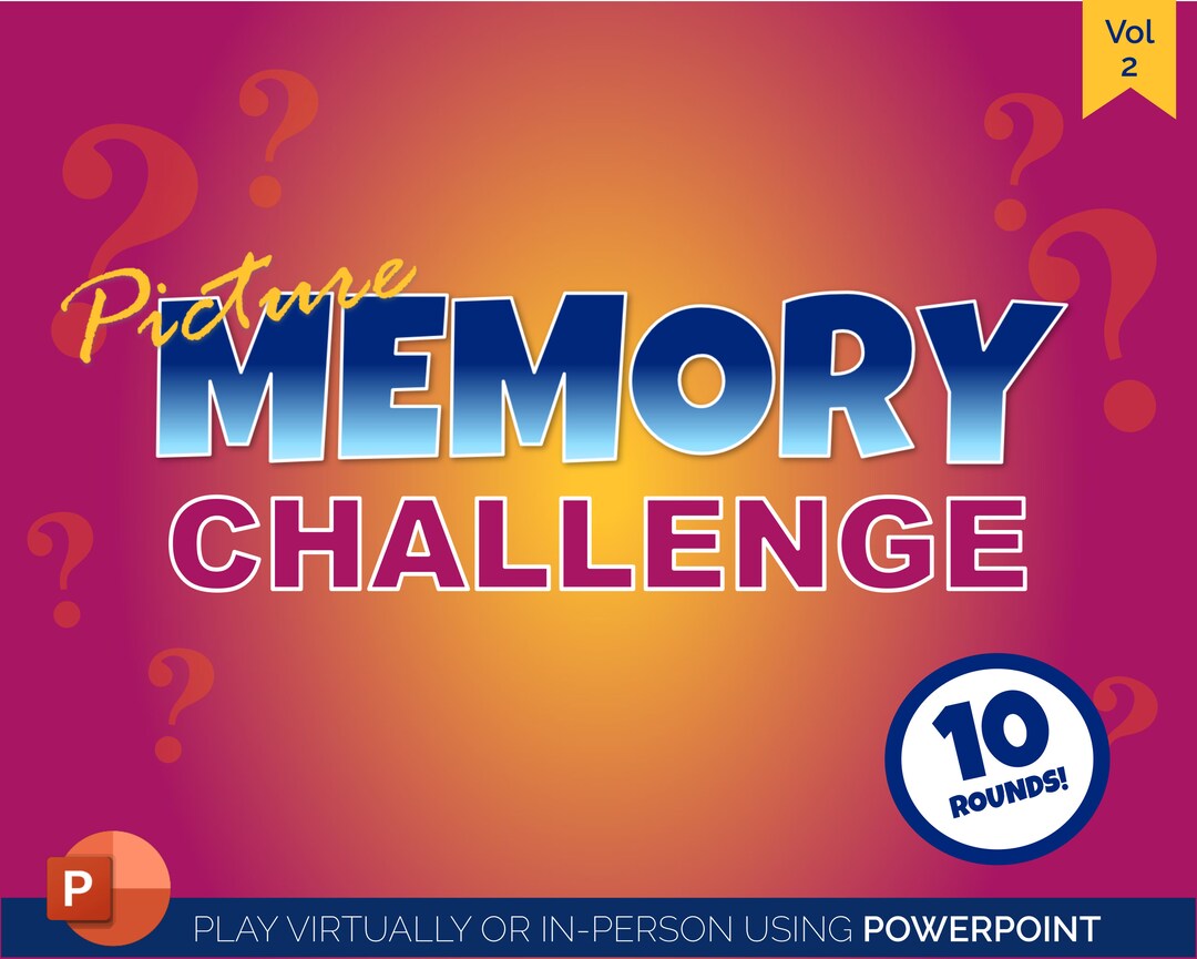 Picture Memory Game Powerpoint Games for Zoom Party Games for Family
