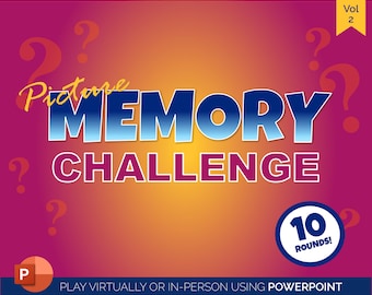 Jeu de mémoire d'images - Jeux PowerPoint pour Zoom Party - Jeux pour la famille - Jeux de fête d'anniversaire - Jeux de nuit de quiz virtuels