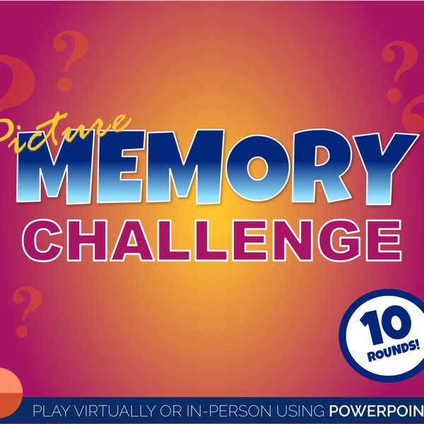 Picture Memory Game - PowerPoint Games for Zoom Party - Games for Family - Birthday Party Games - Virtual Quiz Night Games