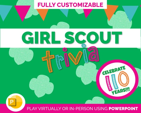 Girl Scout Trivia Game Powerpoint for Zoom Group Games | Etsy