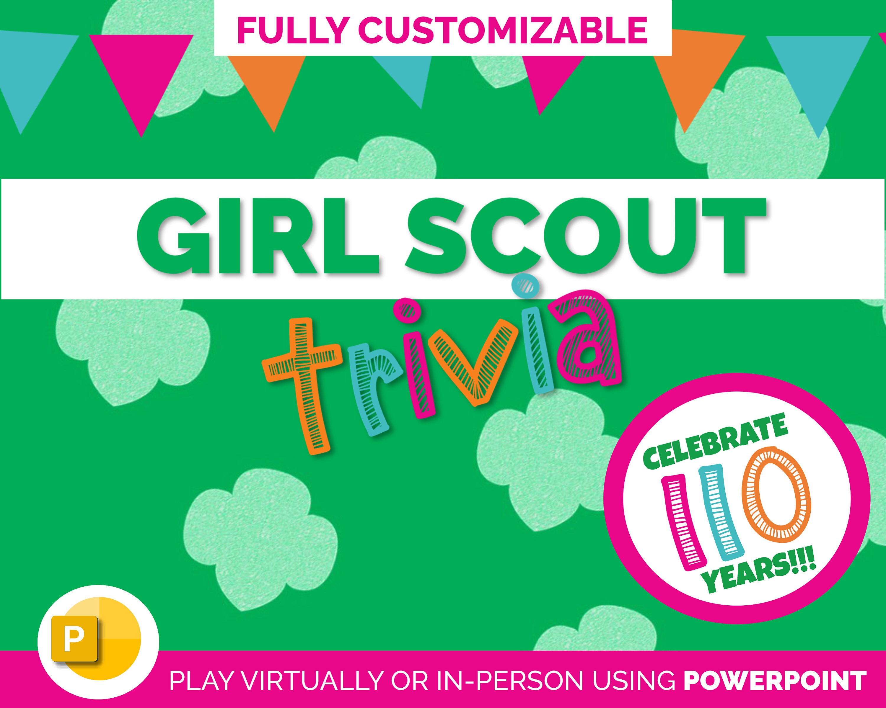 Girl Scout Trivia Game - Powerpoint for Zoom - Group Games - Girl Scout ...
