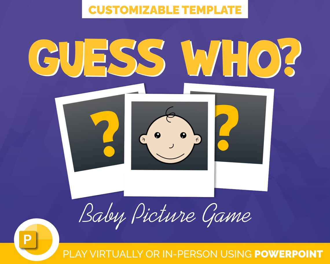 Guess Who Baby Picture Game Customizable Template | Powerpoint Games ...