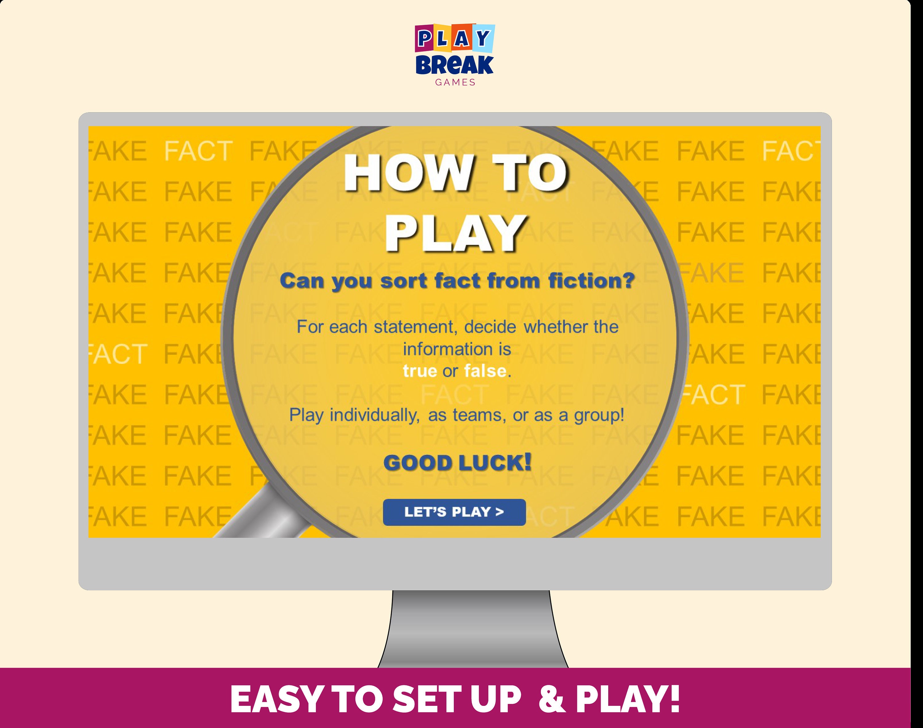 Fact Checked True or False Trivia Game - Powerpoint for Zoom Party - Family Games - Birthday ...