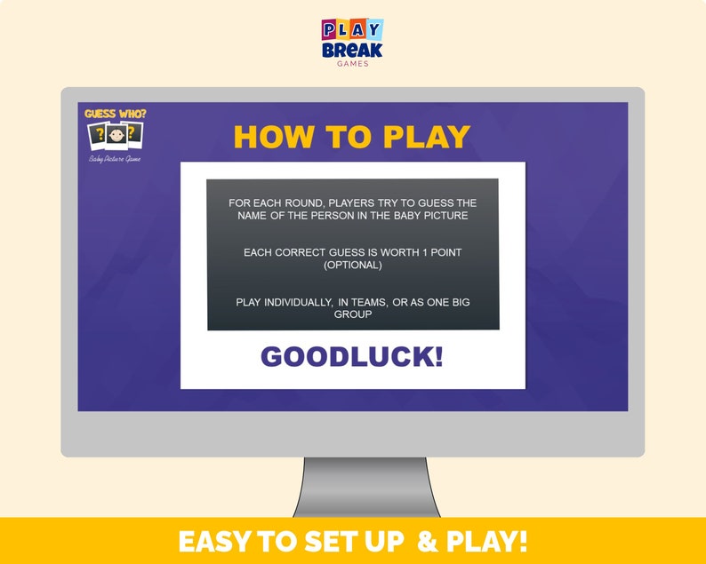 Guess Who Baby Picture Game Customizable Template | Powerpoint Games ...