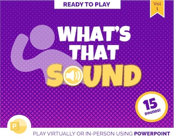 Devinez le son, Vol 1 | Jeux PowerPoint pour Zoom Party | Jeu familial | Jeux de fête d'anniversaire | Jeux de nuit virtuels | Brise-glace