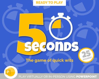 Jeu-questionnaire de devinettes en 5 secondes - Jeux PowerPoint pour Zoom Party - Jeux pour la famille - Jeux de fête d'anniversaire - Jeux de nuit de quiz virtuels