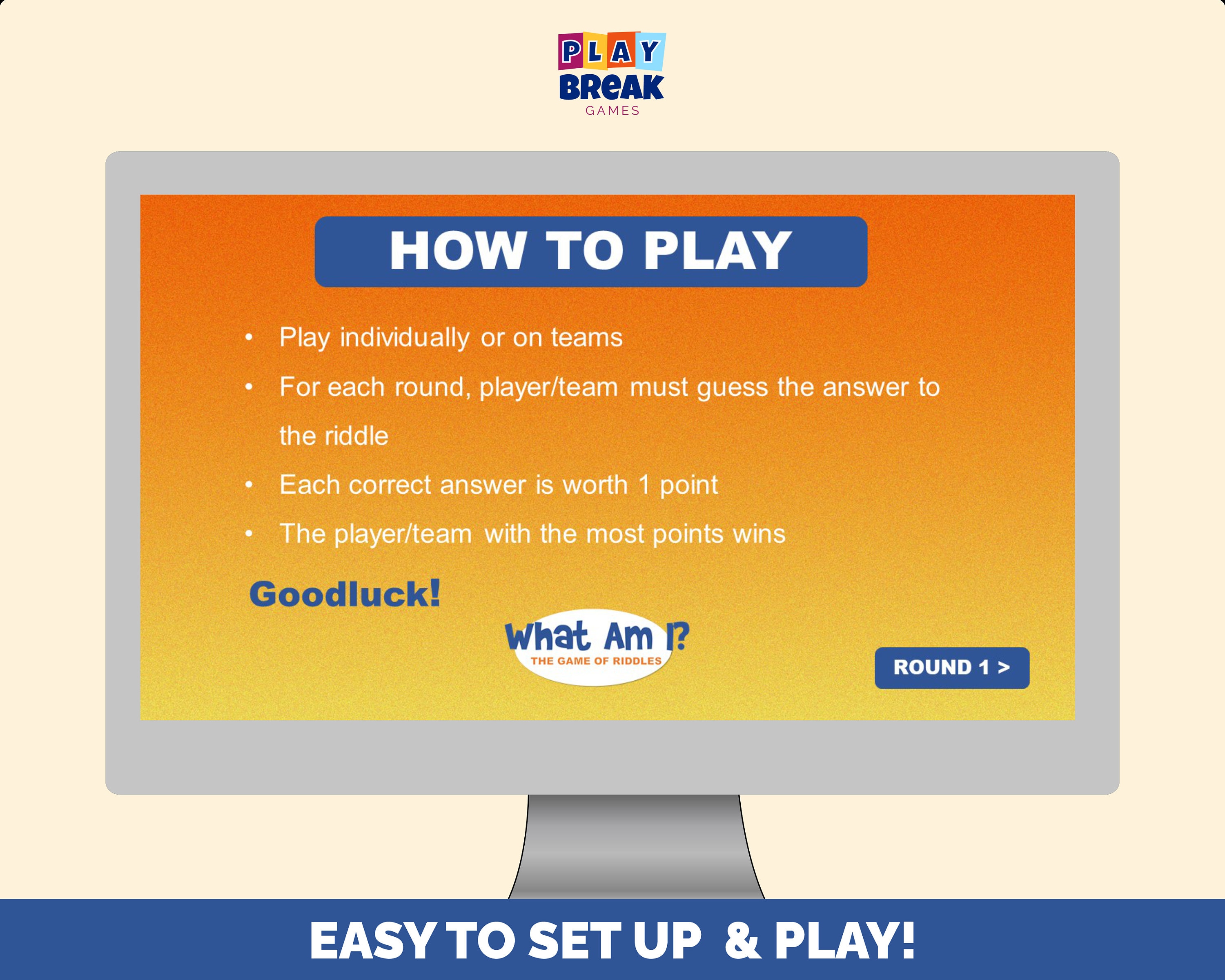 Riddle Trivia Game - Fun Birthday Party Icebreaker Powerpoint Game - PC ...