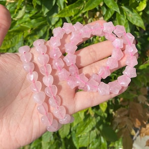 Rose Quartz Heart & Star Bracelets | Rose Quartz Bracelets | Crystal Bracelets | Star Rose Quartz Bracelet | Heart Rose Quartz Bracelet