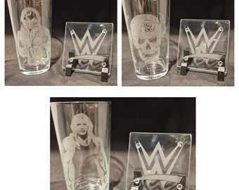 WWE Legends pint glass and coaster set