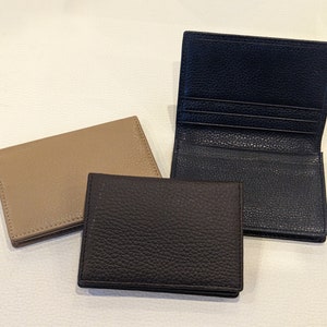 Mens Slim Soft Real Leather Card Holder, Slim Leather Wallet, Leather Credit Cardholder, Folding Wallet, Mens Slimline Wallet, 3 Colours image 5