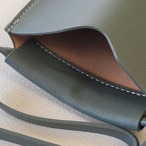 Slim Mobile Phone Bag Vegan Leather Phone Shoulder Bag - Etsy