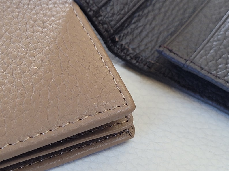 Mens Slim Soft Real Leather Card Holder, Slim Leather Wallet, Leather Credit Cardholder, Folding Wallet, Mens Slimline Wallet, 3 Colours image 6