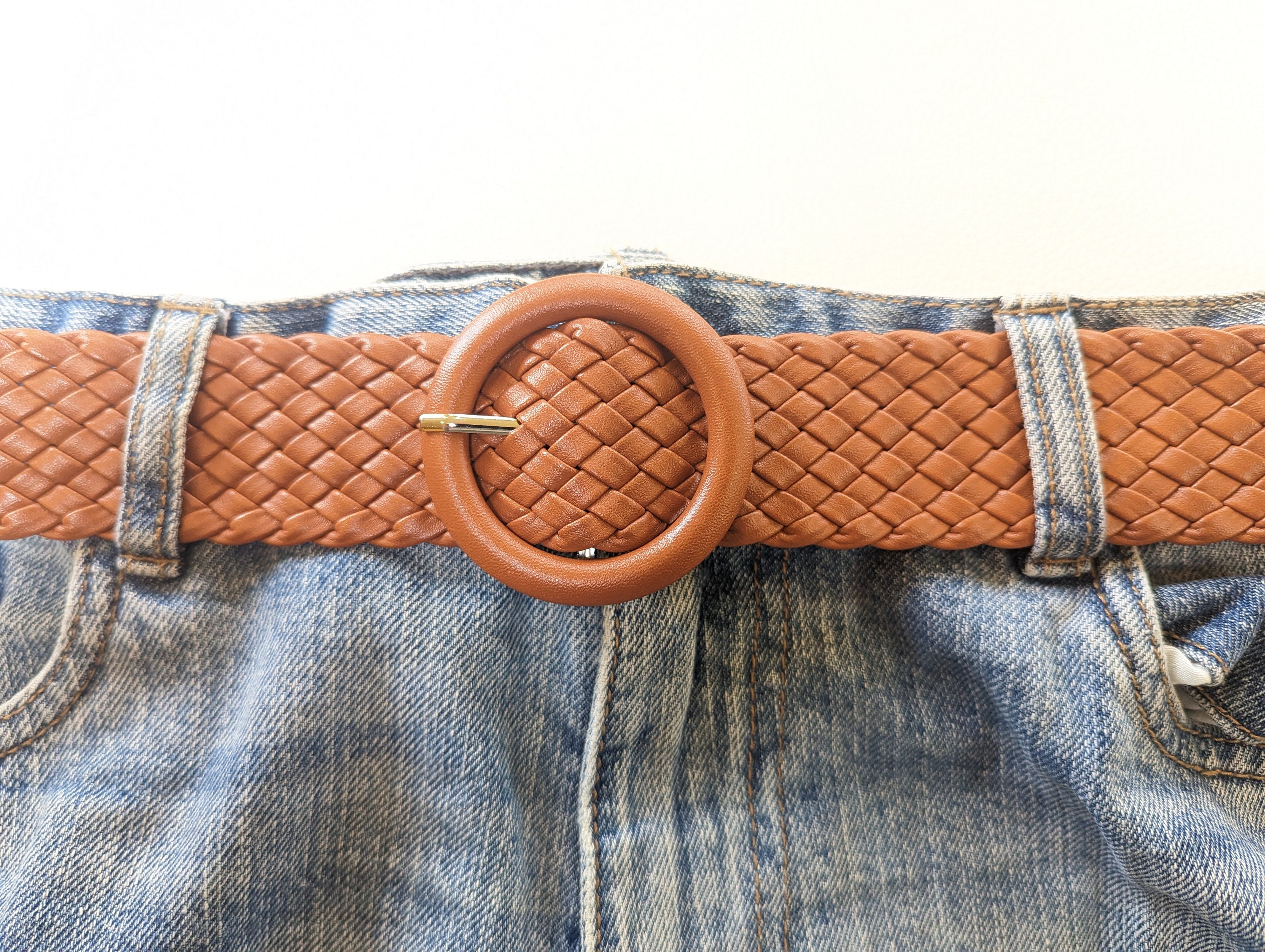 Vegan Leather Belt, Multi Colours, Colourful Belt, Round  display picture 1