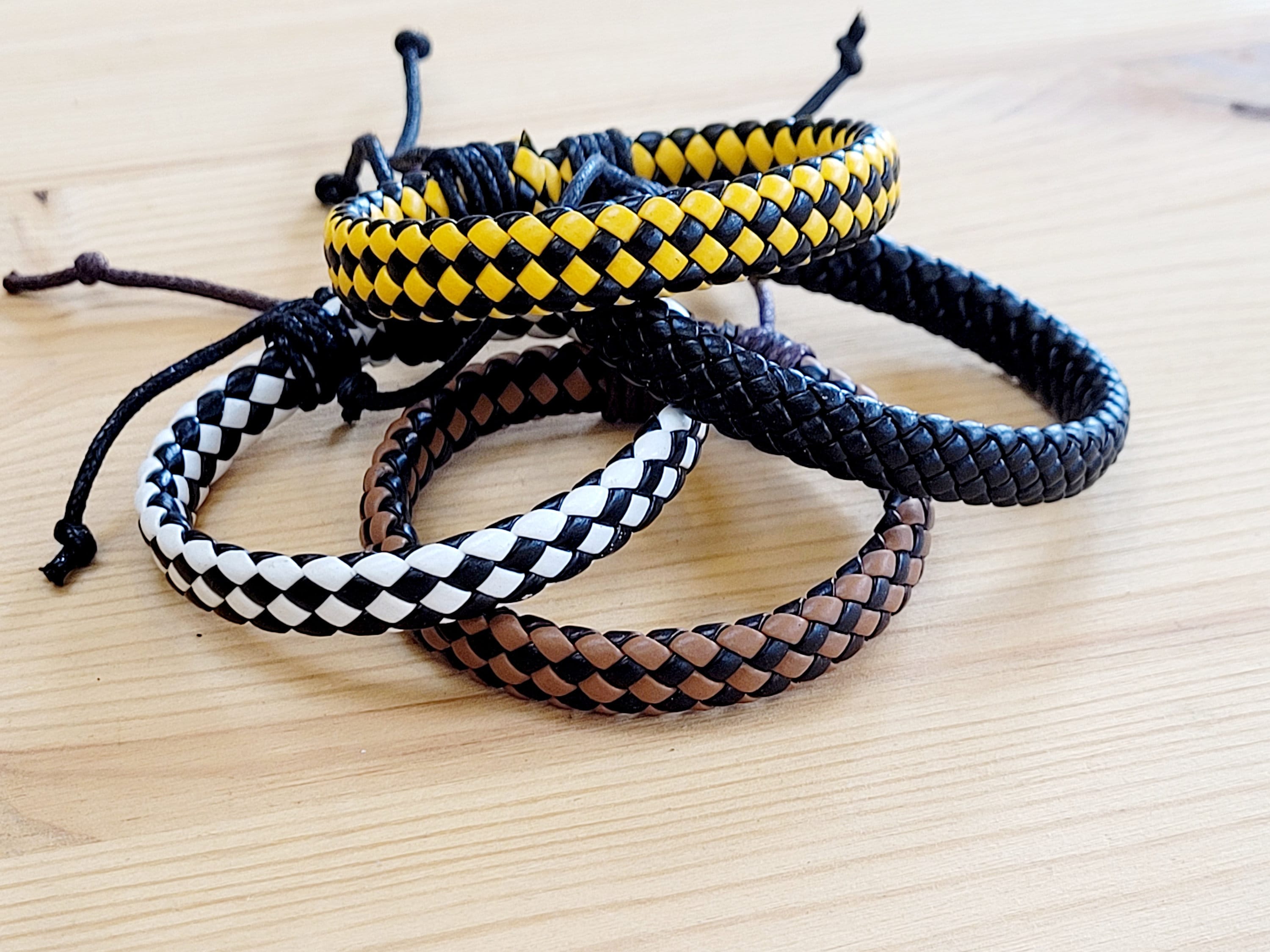 3mm Braided Leather Bracelets, 4 MORE colors