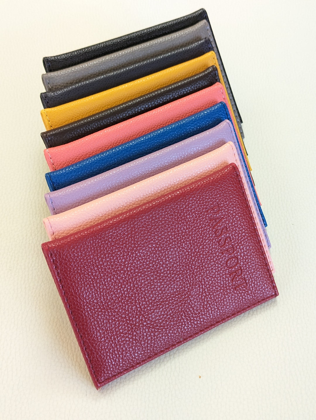 Passport Cover, Soft Vegan Leather, Slim Passport Case, Passport Holder, Multi Colours, Passport