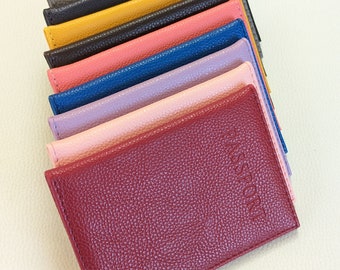 Passport Cover, Soft Vegan Leather, Slim Passport Case, Passport Holder, Multi Colours, Passport Protector, Travel Wallet