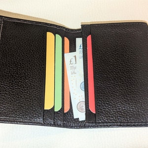 Mens Slim Soft Real Leather Card Holder, Slim Leather Wallet, Leather Credit Cardholder, Folding Wallet, Mens Slimline Wallet, 3 Colours image 2