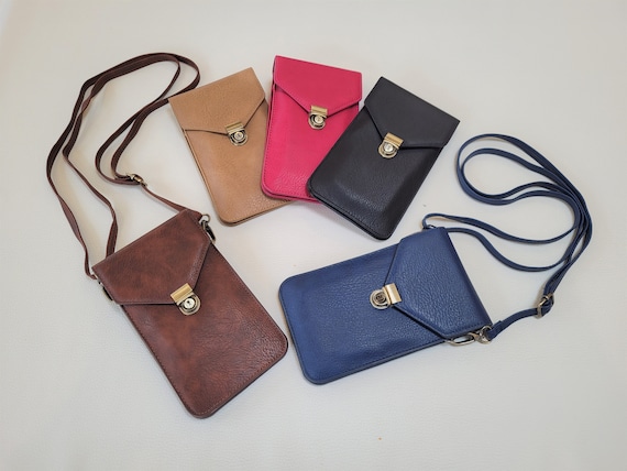 Premium Mobile Phone Bag Crossbody Bag Vegan Leather Adjustable Strap Cell Phone Bag Mobile Phone Shoulder Bag Multi Colours Etsy UK